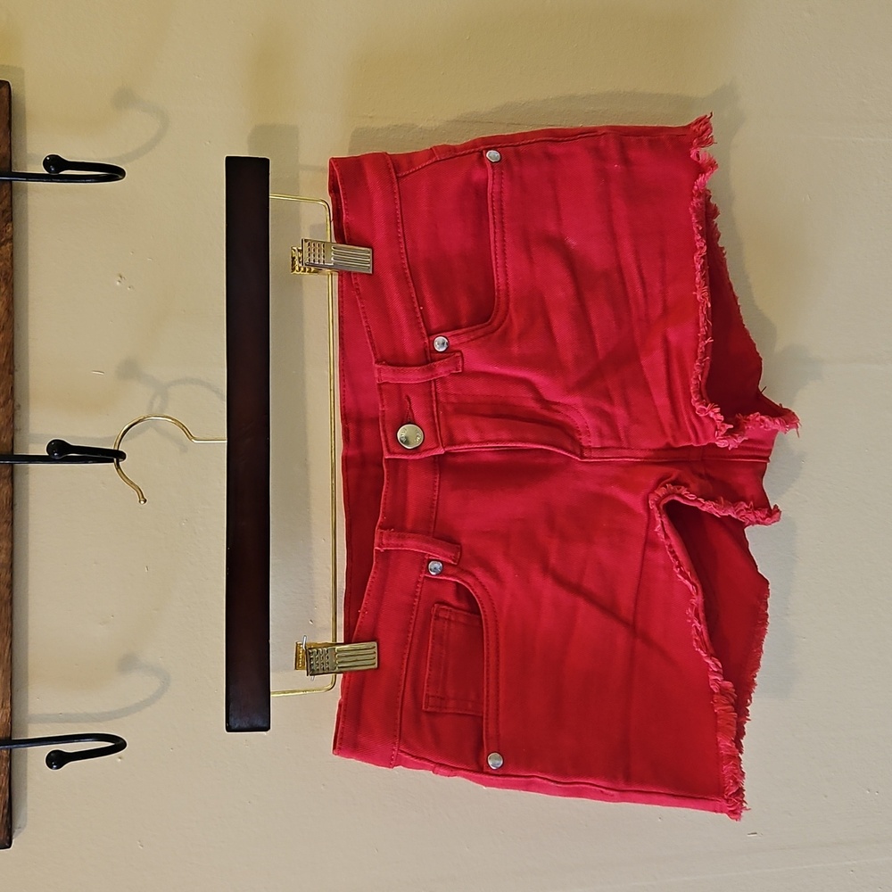 VENUS Red Jean Shorts for Women